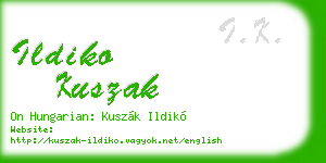 ildiko kuszak business card